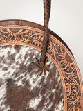 American Darling Hand Tooled Cowhide Taco Shoulder Purse