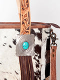 American Darling Tote Bag for Women, Hair-On Cowhide Western Bag, Premium Full Grain Leather with Fringes & YKK Zipper