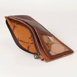 American Darling Card-Holder, Genuine Full Grain Vegetable Tanned Leather, Slim Western Travel Wallet,