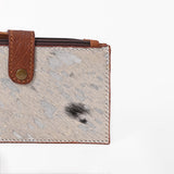 American Darling Card-Holder, Genuine Hair-On Cowhide & Full Grain Leather, Slim Western Travel Wallet