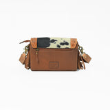 American Darling Western Hair-On Leather Crossbody Bag with Fringe & Hand-Tooled Strap