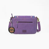 American Darling Boho Western Suede Crossbody Bag with Fringe & Geometric Embroidery