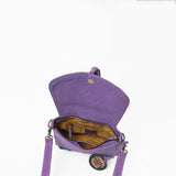 American Darling Boho Western Suede Crossbody Bag with Fringe & Geometric Embroidery