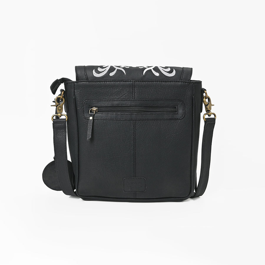 American Darling Hand-Tooled Leather Crossbody Bag for Women, Small Western Floral Carved Clutch Purse