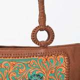 American Darling Hand-Tooled Leather Crossbody Bag for Women, Cowhide Hair-on Shoulder Purse