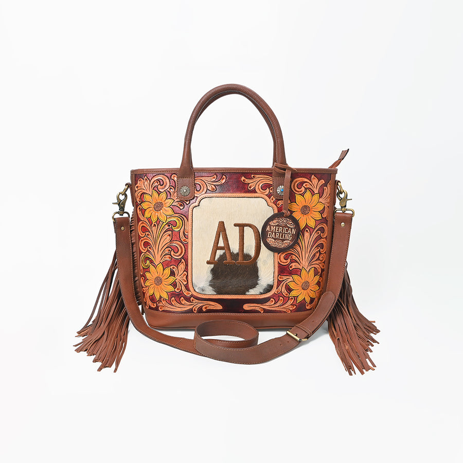 American Darling Western Fringe Hair-On Cowhide Tote Purse