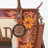 American Darling Western Fringe Hair-On Cowhide Tote Purse