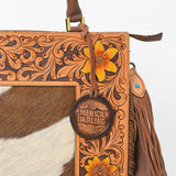 American Darling Luxury Hand-Tooled Leather Crossbody Bag for Women, Cowhide Hair-on Shoulder Purse
