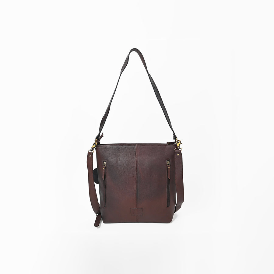 American Darling Women's Genuine Leather Hair-On Cowhide Fringe Crossbody