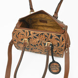 American Darling Hand-Tooled Leather Barrel Speedy Bag – Classic Western Floral Design