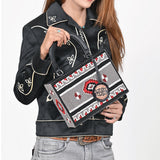 American Darling Southwestern Woven Box Tote Bag with Structured Silhouette