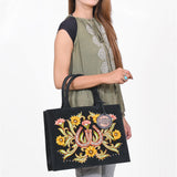 American Darling Embroidered Black Western Tote Handbag