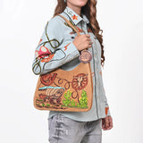 American Darling Genuine Suede Leather Embroidered Hobo Shoulder Bag Purse