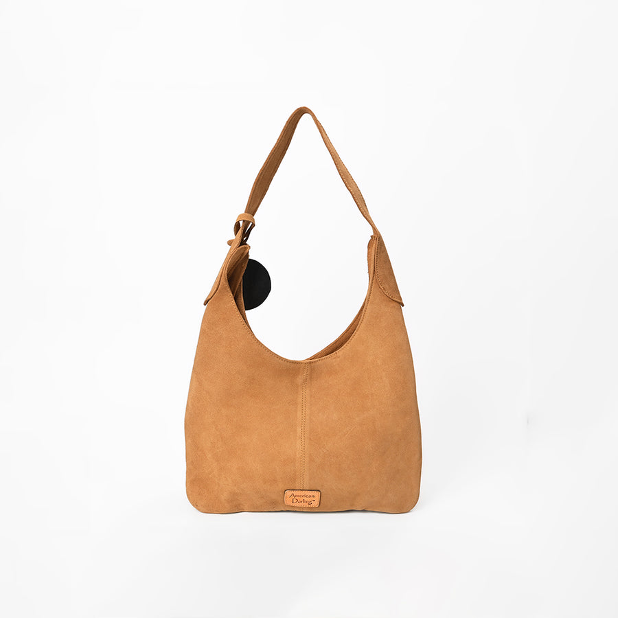 American Darling Genuine Suede Leather Embroidered Hobo Shoulder Bag Purse
