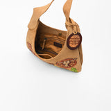 American Darling Genuine Suede Leather Embroidered Hobo Shoulder Bag Purse