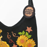 American Darling Genuine Suede Leather Embroidered Hobo Shoulder Bag Purse