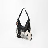 American Darling Black & White Genuine Cowhide Hobo Shoulder Bag