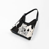 American Darling Black & White Genuine Cowhide Hobo Shoulder Bag