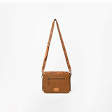 American Darling Western Floral Tooled Leather & Cowhide Fringe Crossbody Bag