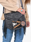 American Darling Western Hair-On Leather Crossbody Purse