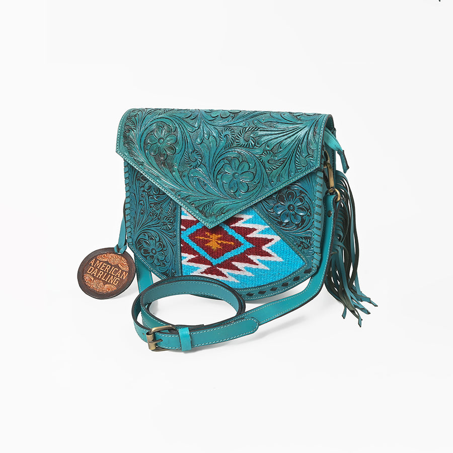 American Darling Western Hair-On Leather Crossbody Purse