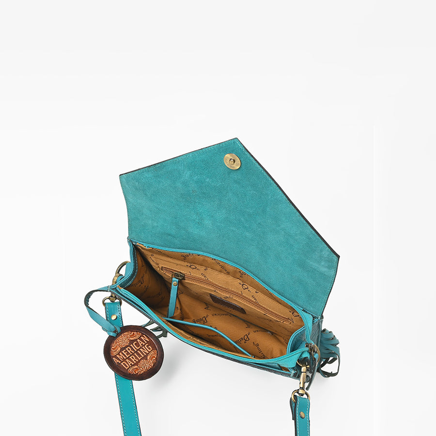 American Darling Western Hair-On Leather Crossbody Purse