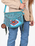 American Darling Western Hair-On Leather Crossbody Purse
