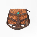 American Darling Western Tooled Fringe Shoulder Purse