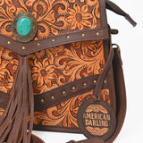 American Darling Western Tooled Fringe Shoulder Purse