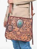 American Darling Western Floral Leather Shoulder Purse