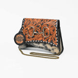 American Darling Western Tooled Leather Crossbody Bag with Hair-On Cowhide
