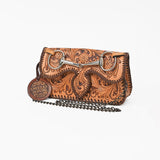 American Darling Western Floral Leather Chain Clutch Purse