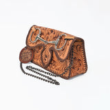 American Darling Western Floral Leather Chain Clutch Purse