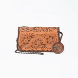 American Darling Western Floral Leather Chain Clutch Purse
