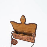 American Darling Western Floral Leather Chain Clutch Purse