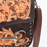 American Darling Western Embossed Leather Crossbody Bag w/ Horse Bit