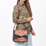 American Darling Western Embossed Leather Crossbody Bag w/ Horse Bit