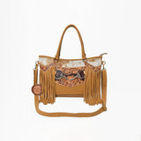 American Darling Western Leather Tote Bag with Hair-On Cowhide