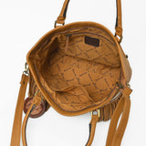 American Darling Western Leather Tote Bag with Hair-On Cowhide