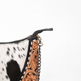 American Darling Western Hair-on Crossbody Bag w/ Floral Tooled