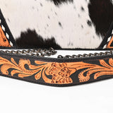 American Darling Western Hair-on Crossbody Bag w/ Floral Tooled