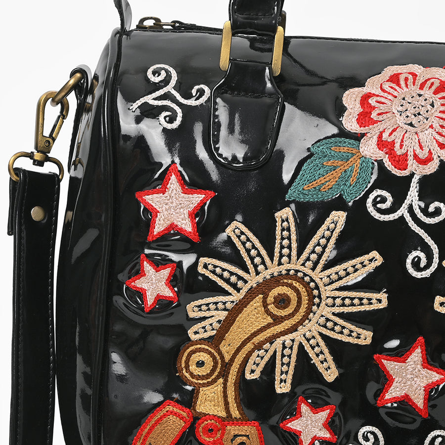 American Darling Patent Leather Western Barrel Handbag