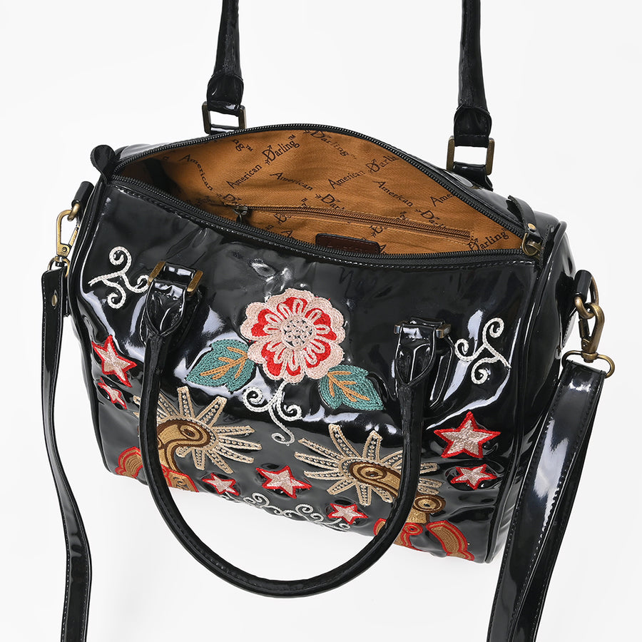 American Darling Patent Leather Western Barrel Handbag