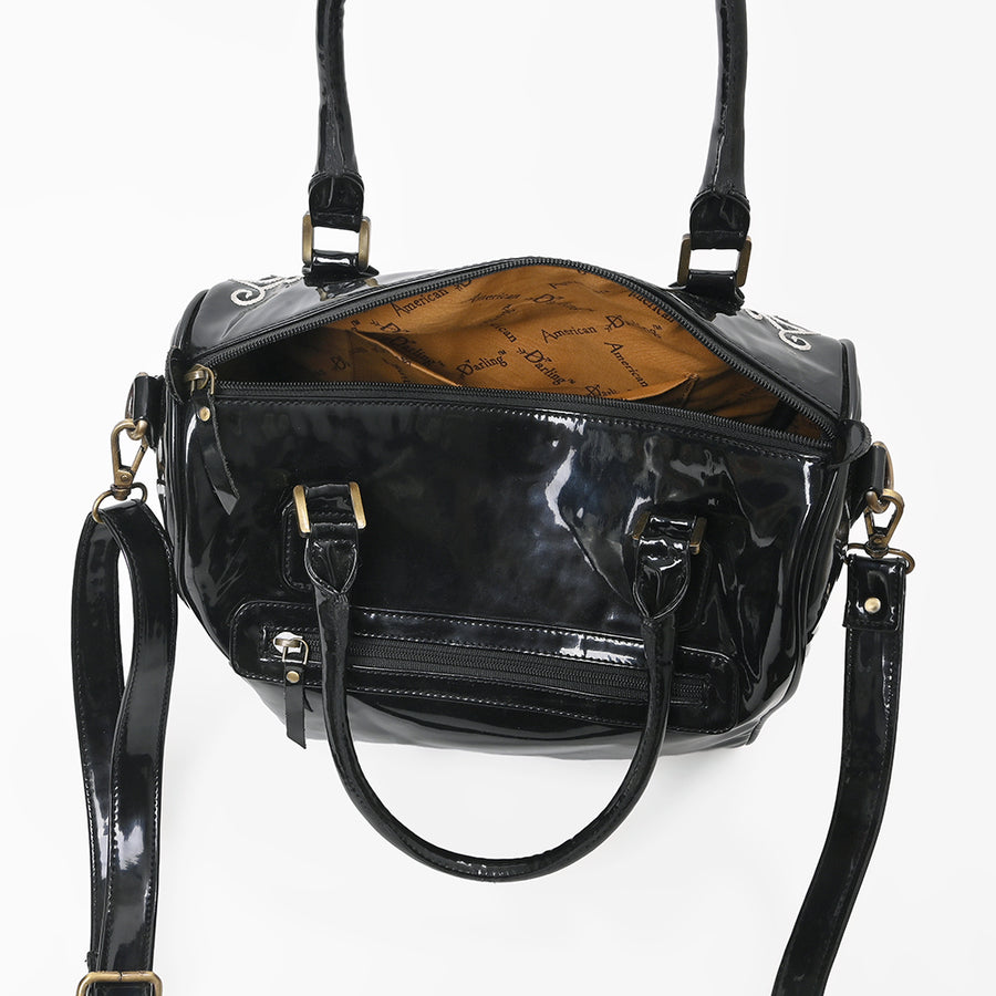 American Darling Patent Leather Western Barrel Handbag