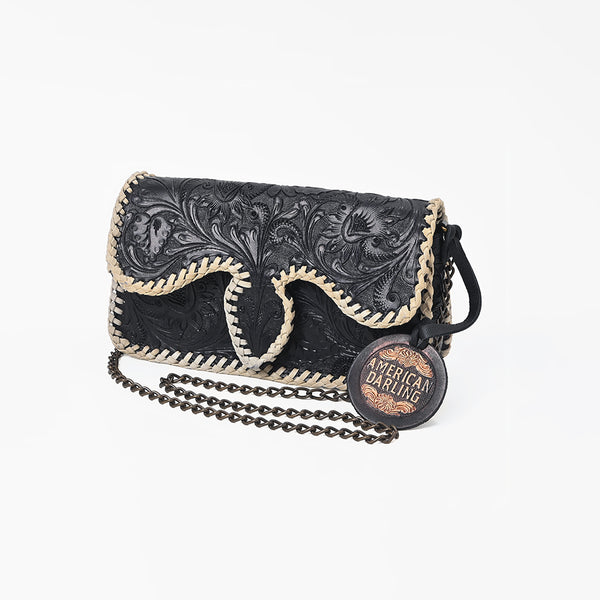 American Darling Western Floral Leather Evening Clutch