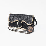 American Darling Western Floral Leather Evening Clutch