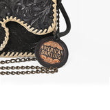 American Darling Western Floral Leather Evening Clutch