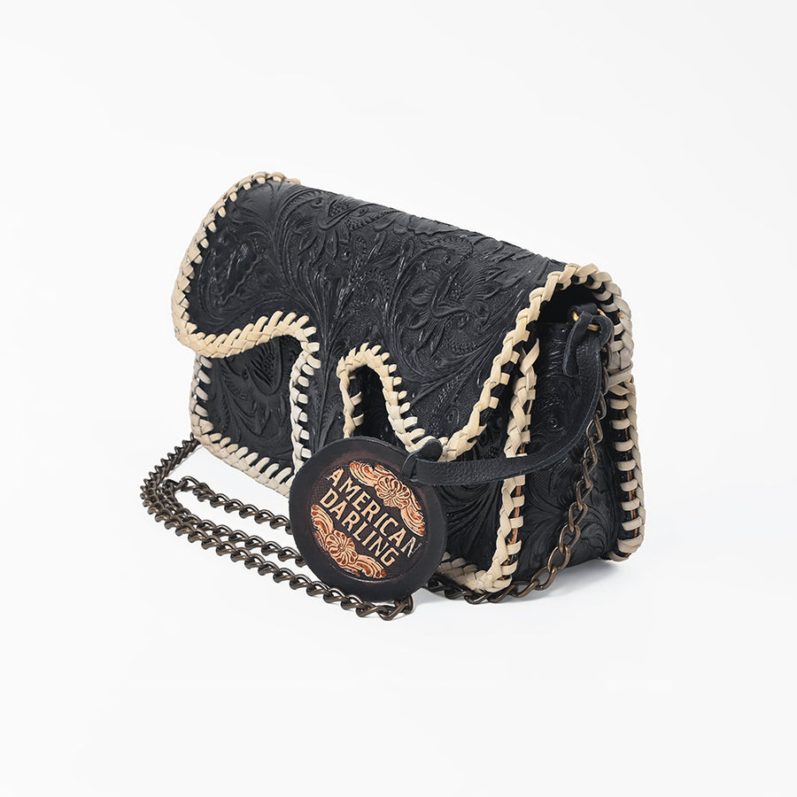 American Darling Western Floral Leather Evening Clutch