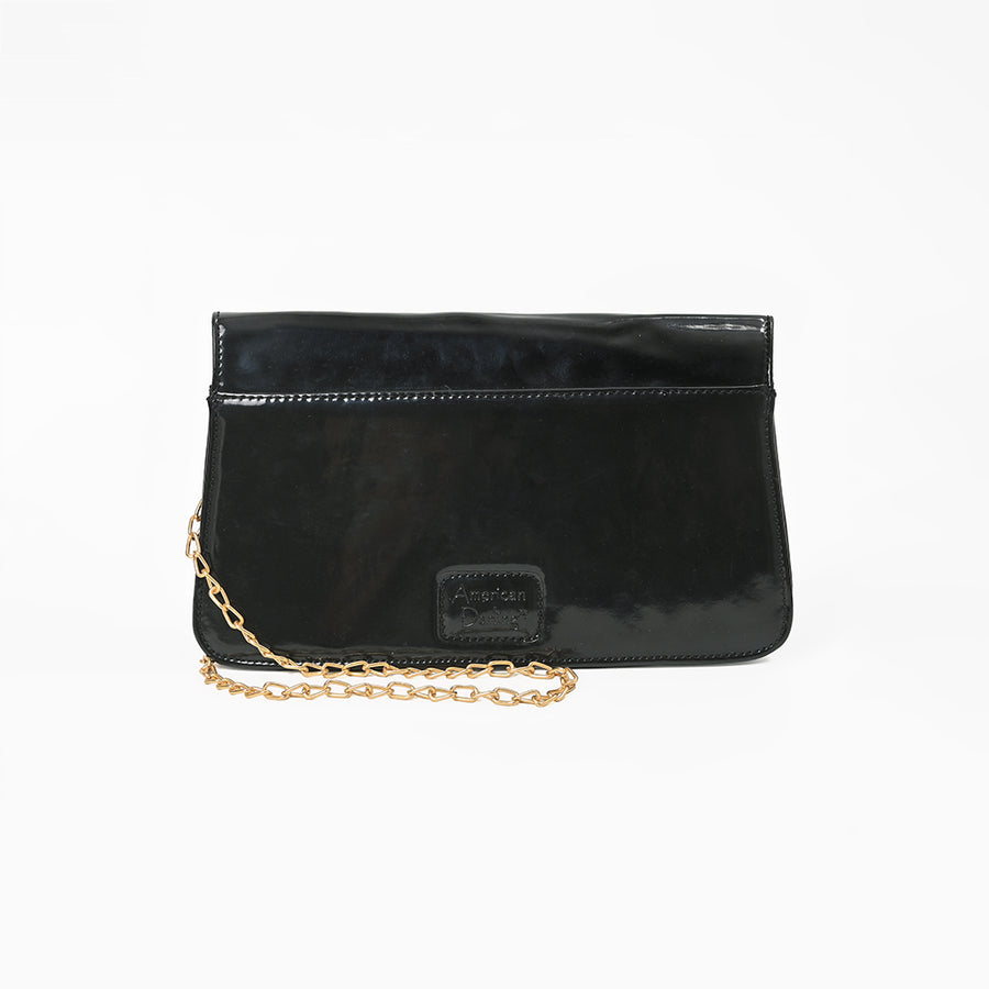 American Darling Women's Black Embroidered Western Horseshoe Chain Strap Clutch Crossbody Purse