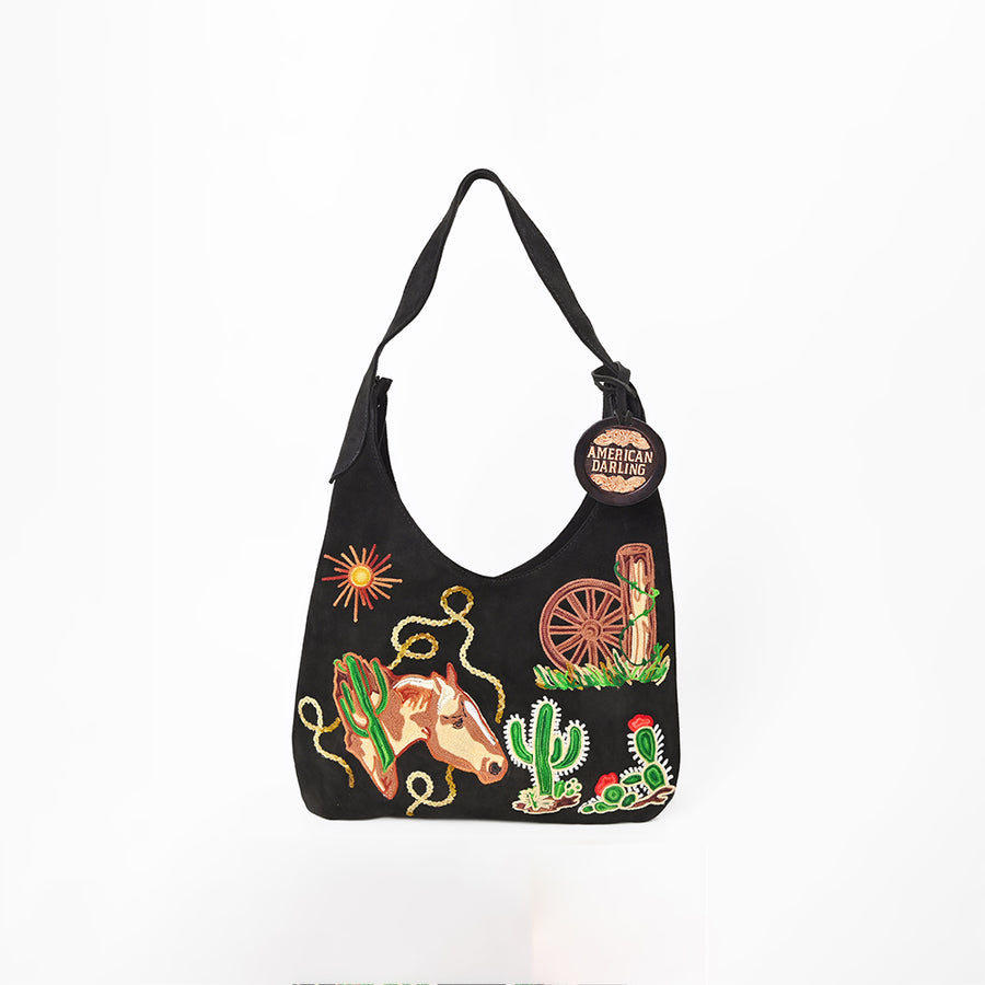 American Darling Western Hobo Bag Embroidered Floral Purse